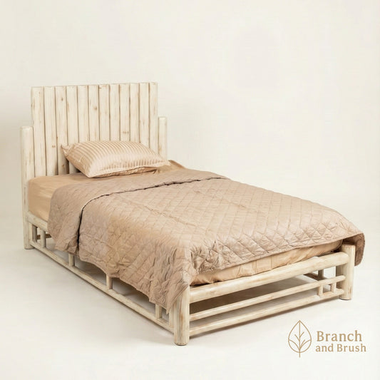 The Bali Bamboo-Inspired Dowel Bed - Made to Order (4-6 Weeks Lead Time)