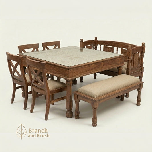The Hearthstone Banquette Dining Set - Made to Order ( 6-8 Weeks Lead Time)