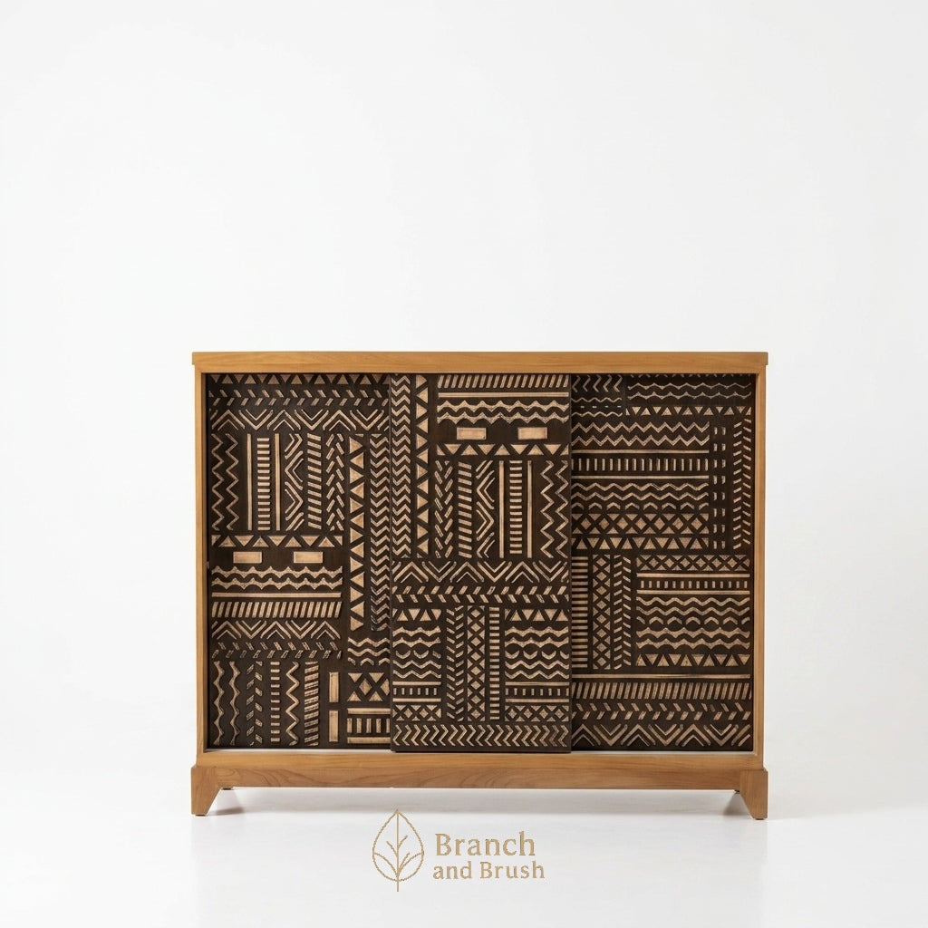 The Atlas Geometric Sliding Cabinet - ( Ready to Purchase)