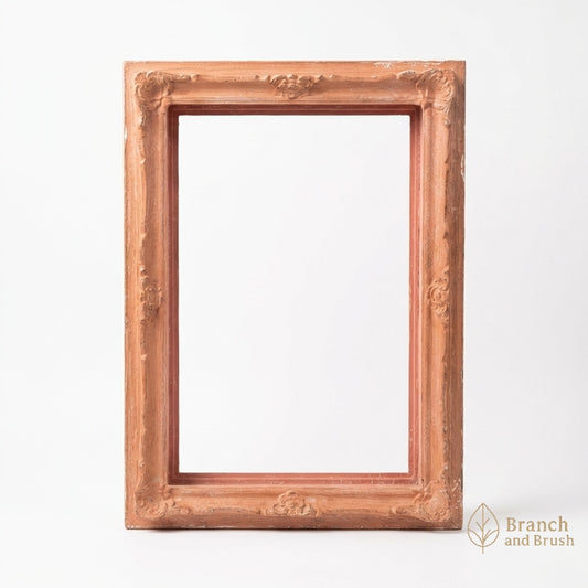 The Terracotta Vintage Relief Mirror - ( Ready to Purchase)