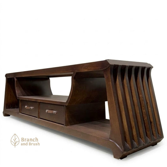 The Sculptural Slatted Media Console - (Ready to purchase)