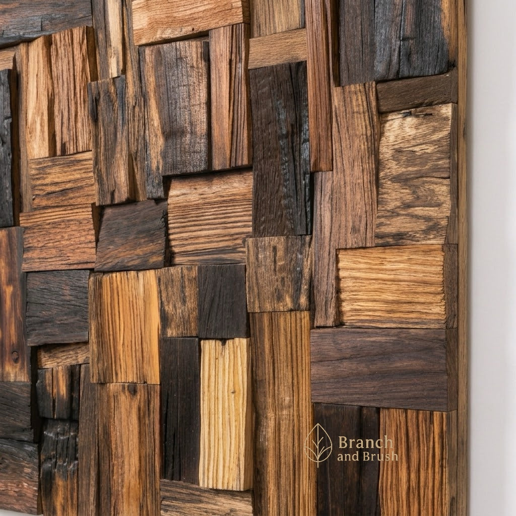 The Timber Mosaic 3D Wall Panel - (Ready to Purchase)