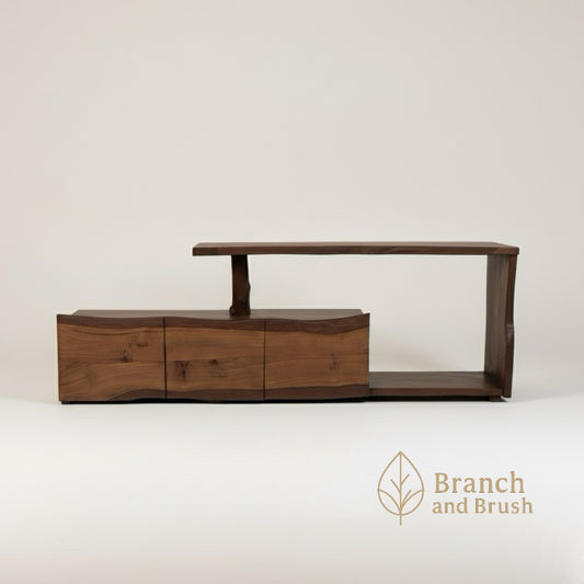 Live-Edge Acacia TV Unit - Made to Order (4-6 weeks Lead time)