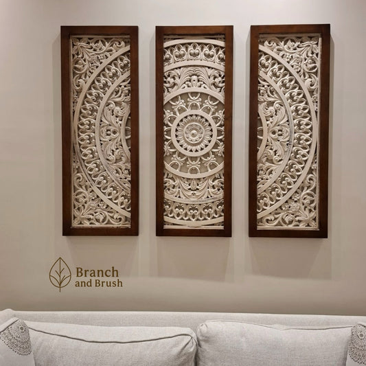 The Celeste Carved Wall Trio