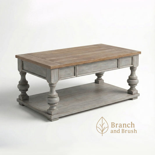 Heritage Turned-Leg Coffee Table - Made to Order (4-6 weeks Lead time)