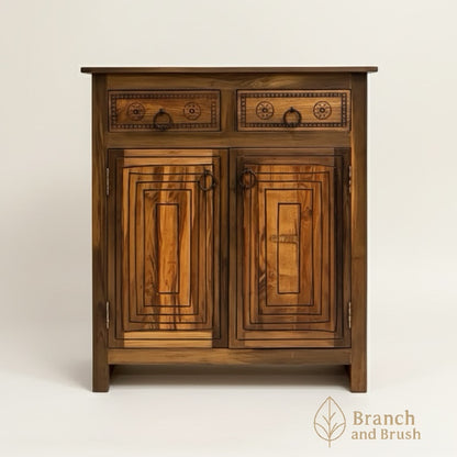 The Medallion Rustic Accent Cabinet - Made to Order ( 4-6 Weeks Lead Time)