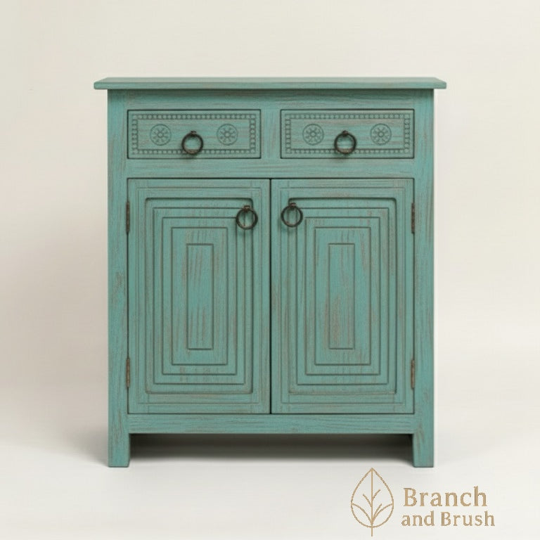 The Medallion Rustic Accent Cabinet - Made to Order ( 4-6 Weeks Lead Time)