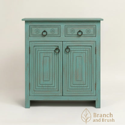 The Medallion Rustic Accent Cabinet - Made to Order ( 4-6 Weeks Lead Time)