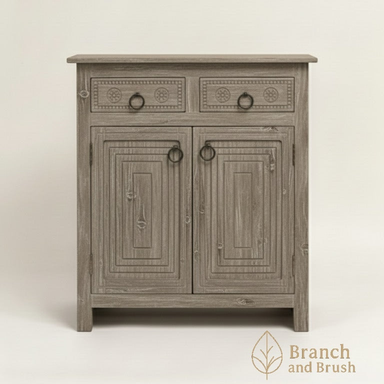 The Medallion Rustic Accent Cabinet - Made to Order ( 4-6 Weeks Lead Time)