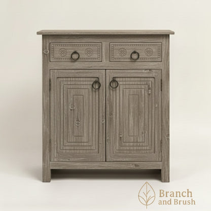 The Medallion Rustic Accent Cabinet - Made to Order ( 4-6 Weeks Lead Time)