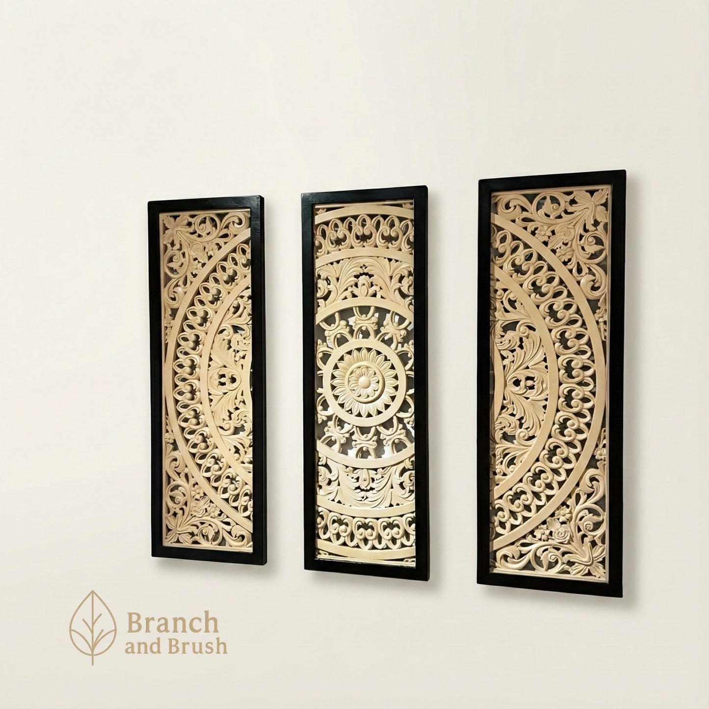 The Celeste Carved Wall Trio - Made to Order (3 - 5 Weeks Lead time)