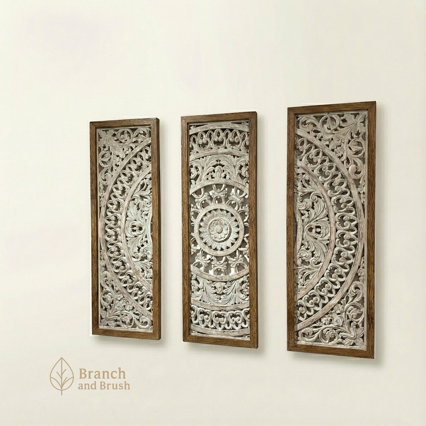 The Celeste Carved Wall Trio - Made to Order (3 - 5 Weeks Lead time)