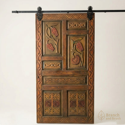 The Anatolia Carved Sliding Door - Made to Order (5-7 Weeks Lead Time)