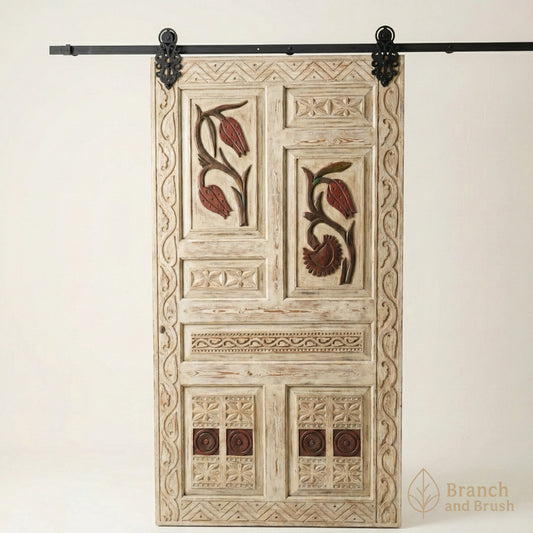 The Anatolia Carved Sliding Door - Made to Order (5-7 Weeks Lead Time)