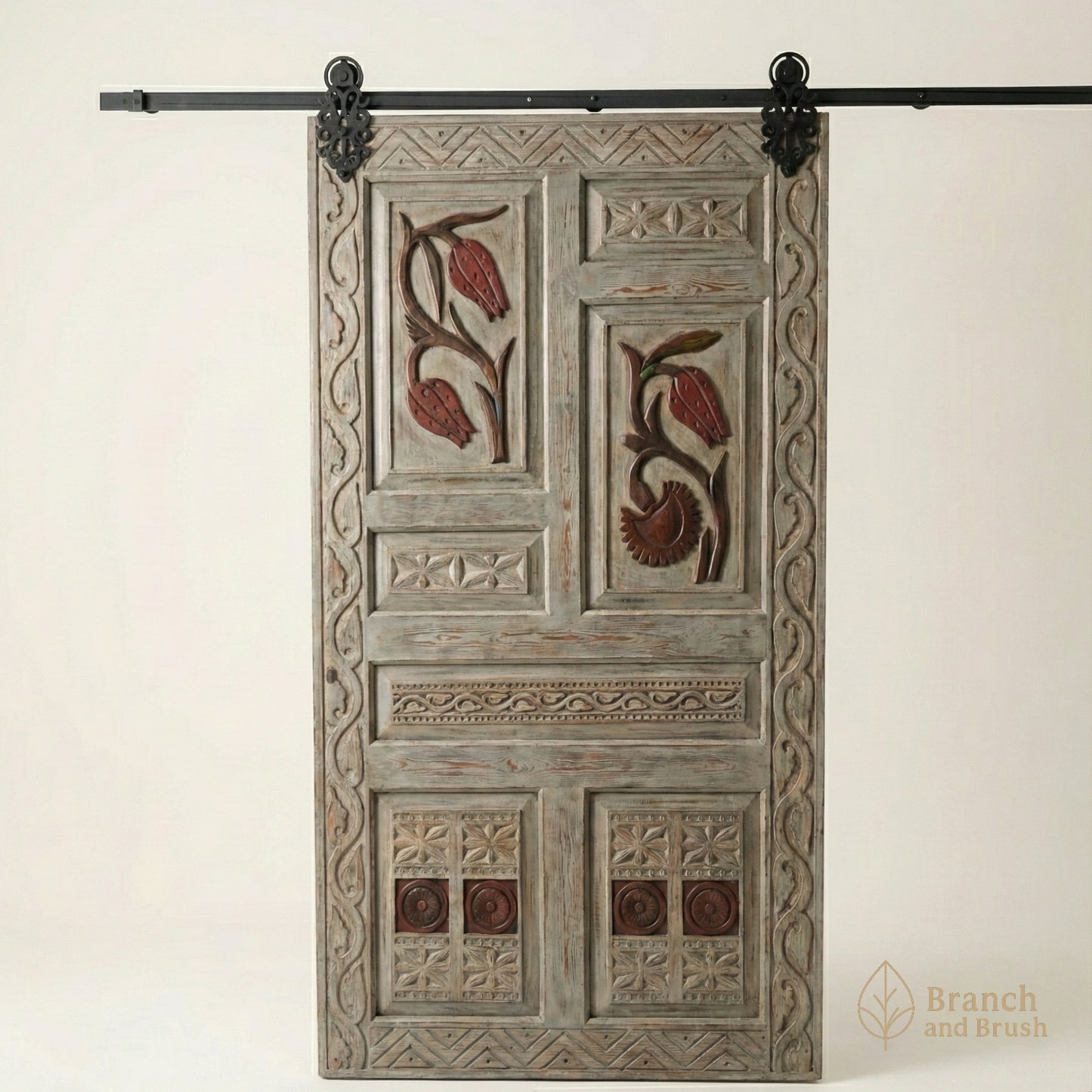 The Anatolia Carved Sliding Door - Made to Order (5-7 Weeks Lead Time)