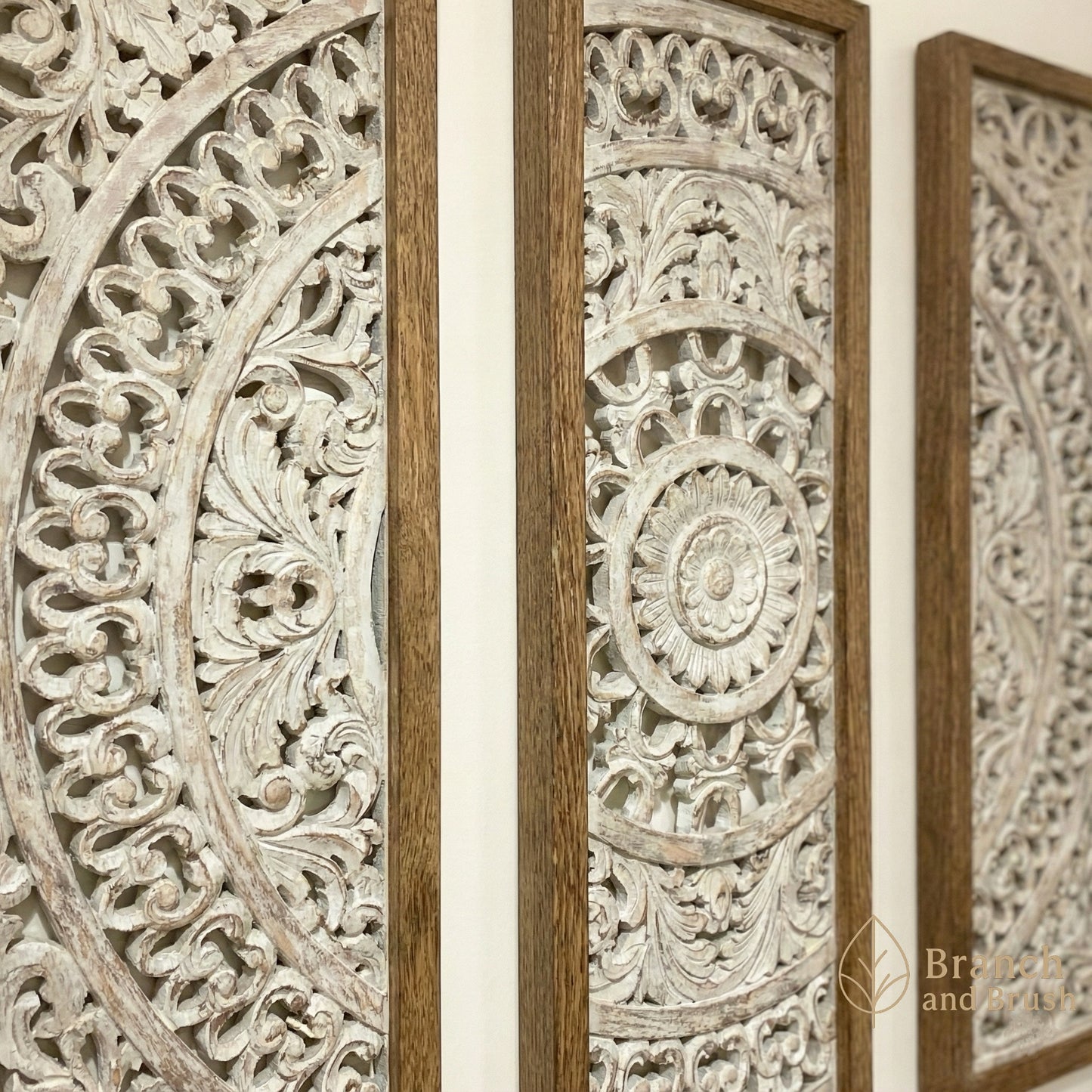 The Celeste Carved Wall Trio - Made to Order (3 - 5 Weeks Lead time)
