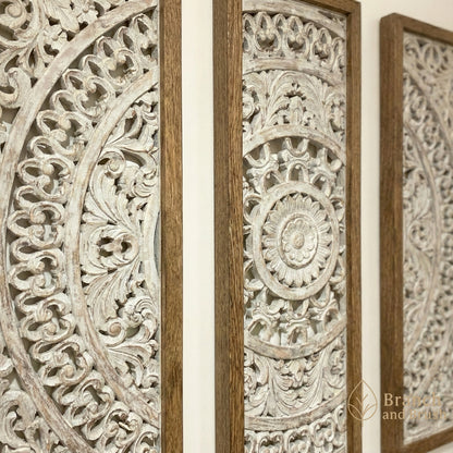 The Celeste Carved Wall Trio - Made to Order (3 - 5 Weeks Lead time)