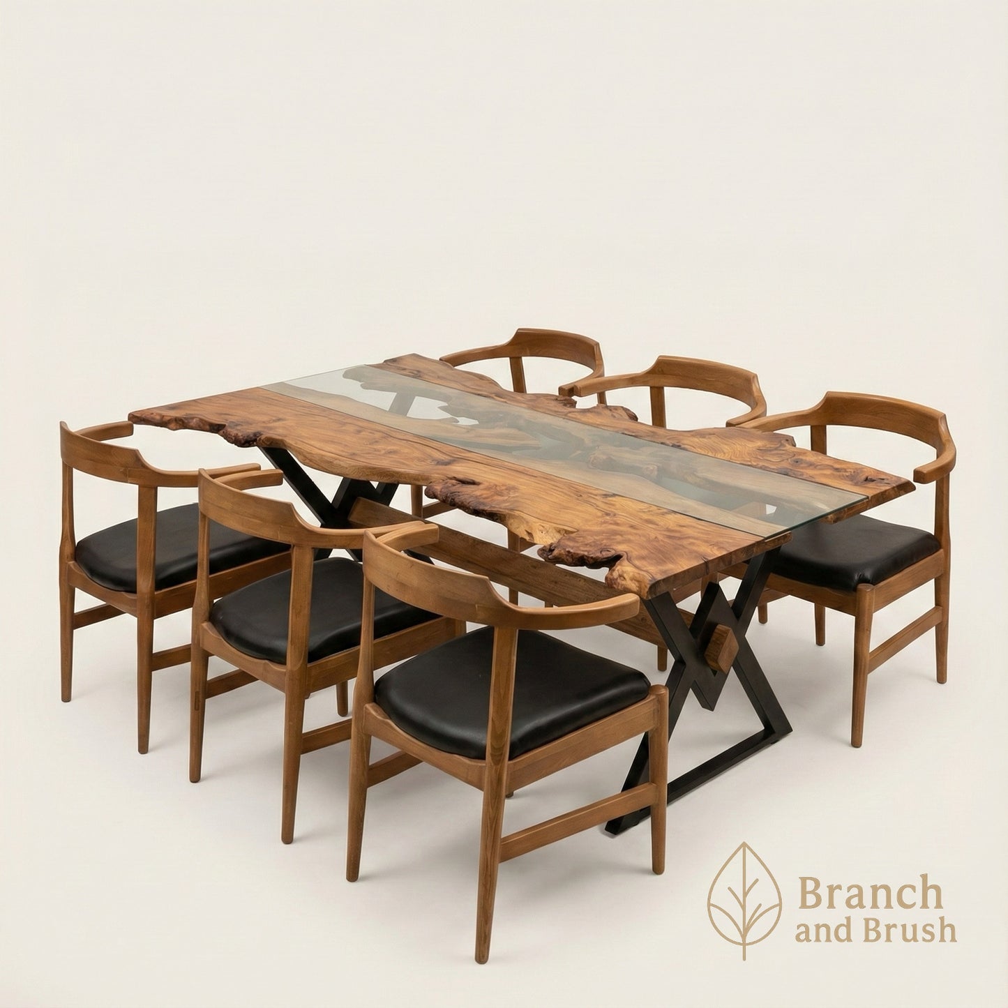 Ridge Live-Edge Dining Set - Made to Order (5-8 weeks Lead time)