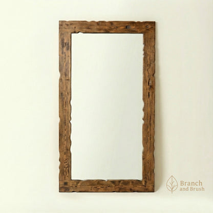 The Aspen Sculpted Pine Floor Mirror - Made to Order ( 3 - 4 Weeks Lead Time)