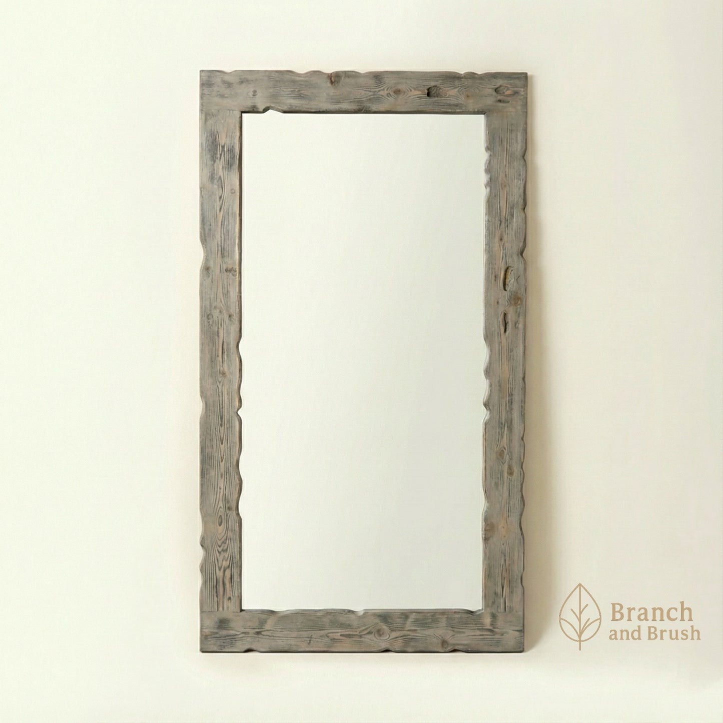 The Aspen Sculpted Pine Floor Mirror - Made to Order ( 3 - 4 Weeks Lead Time)
