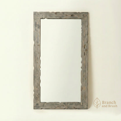 The Aspen Sculpted Pine Floor Mirror - Made to Order ( 3 - 4 Weeks Lead Time)