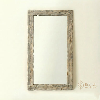 The Aspen Sculpted Pine Floor Mirror - Made to Order ( 3 - 4 Weeks Lead Time)