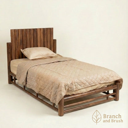 The Bali Bamboo-Inspired Dowel Bed - Made to Order (4-6 Weeks Lead Time)