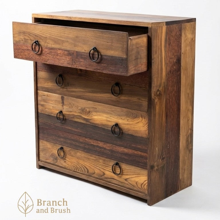 The Highlands Mixed-Tone 4-Drawer Chest - Made to Order (3 - 5 Weeks Lead Time)