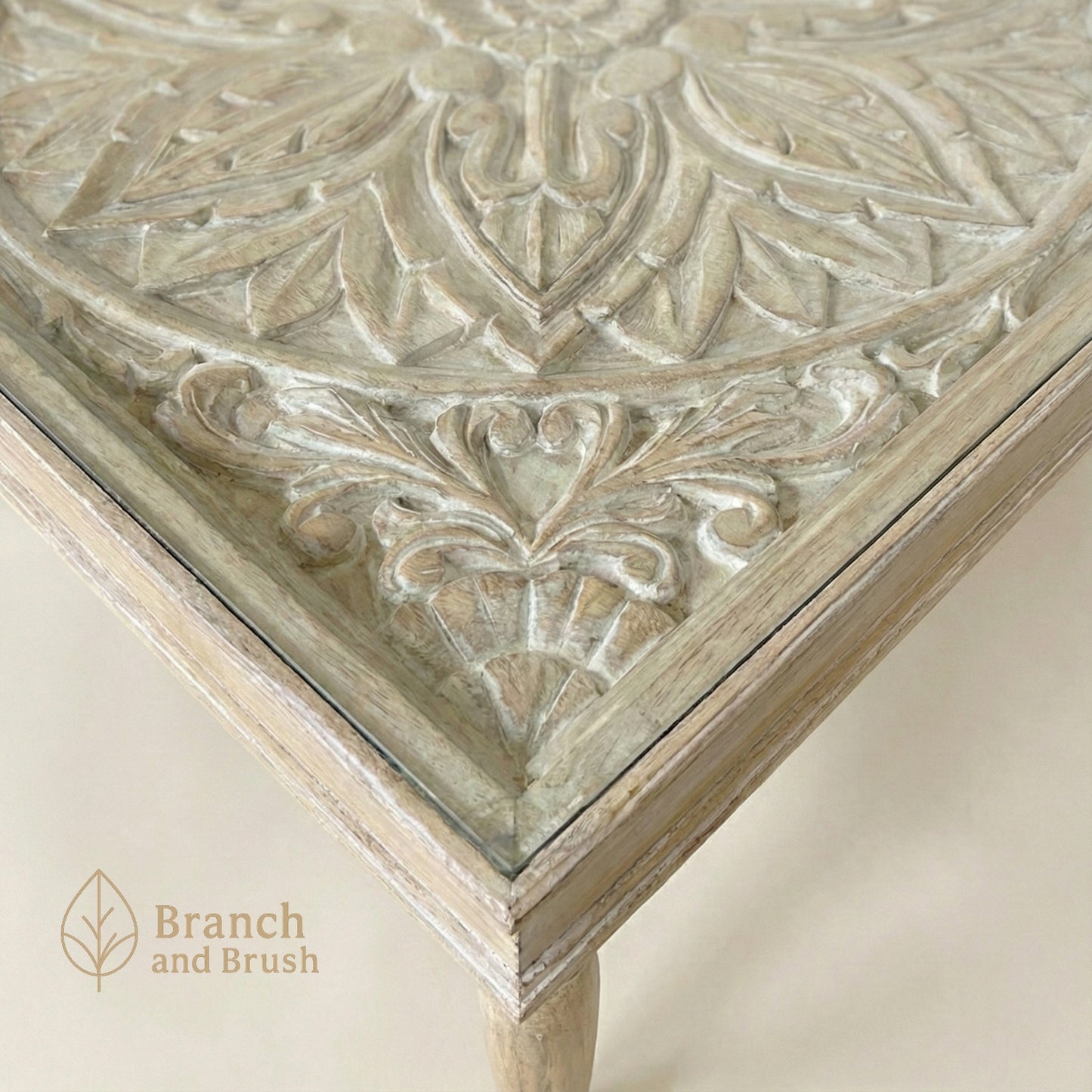 Luna Carved Coffee Table - Made to Order (4-6 weeks Lead time)