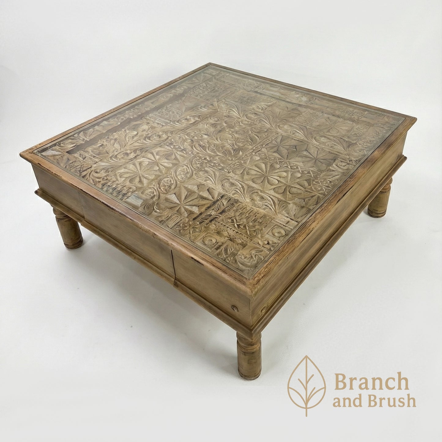 Solace Carved Coffee Table - Made to Order (4-6 weeks Lead time)