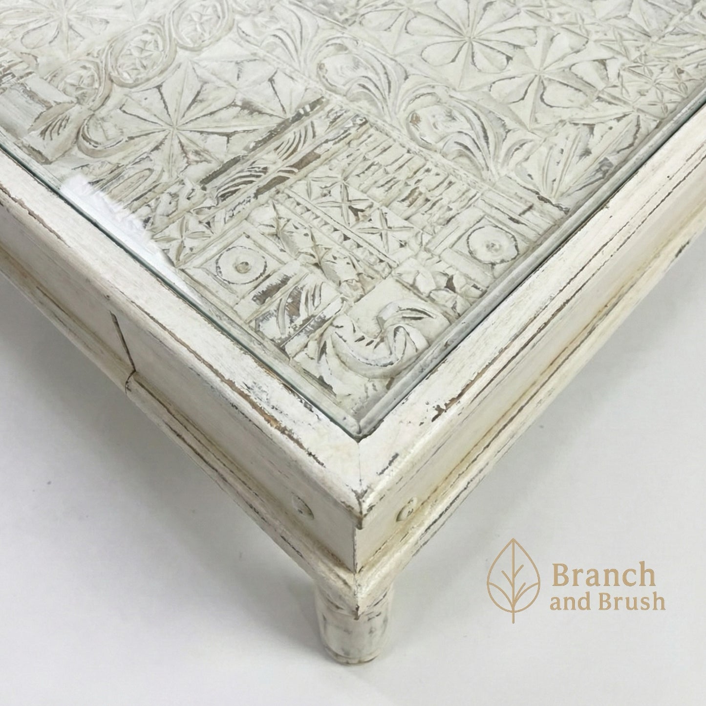 Solace Carved Coffee Table - Made to Order (4-6 weeks Lead time)