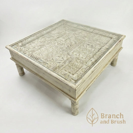 Solace Carved Coffee Table - Made to Order (4-6 weeks Lead time)