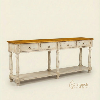 The Provence Long Console Table - Made to Order (4 - 6 Weeks Lead time)