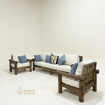 The Twin Macaws Rustic Log Living Set - Made to Order ( 5-7 Weeks Lead Time)