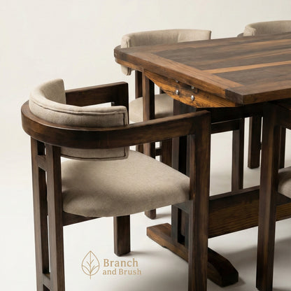 The Oslo Solid Wood Dining Set - Made to Order (4-6 weeks Lead time)