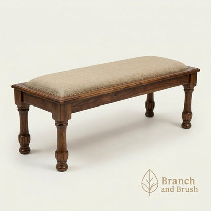 The Hearthstone Upholstered Dining Bench - Made to Order ( 3-5 Weeks Lead Time)
