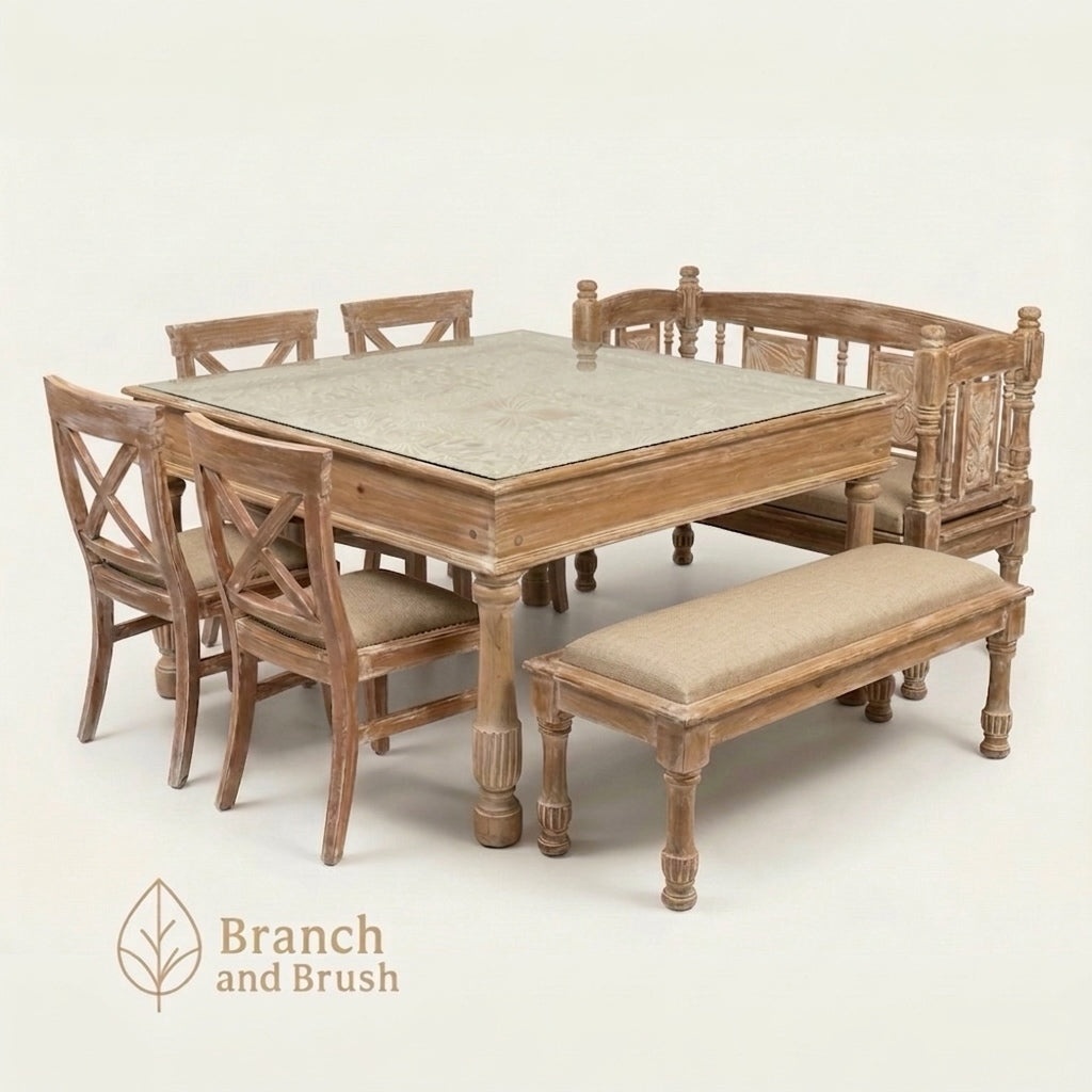 The Hearthstone Banquette Dining Set - Made to Order ( 6-8 Weeks Lead Time)