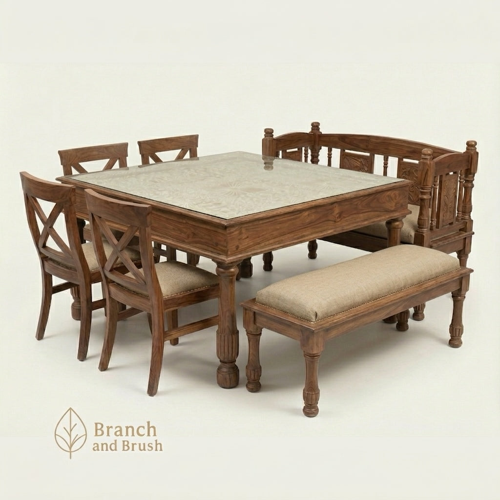 The Hearthstone Banquette Dining Set - Made to Order ( 6-8 Weeks Lead Time)