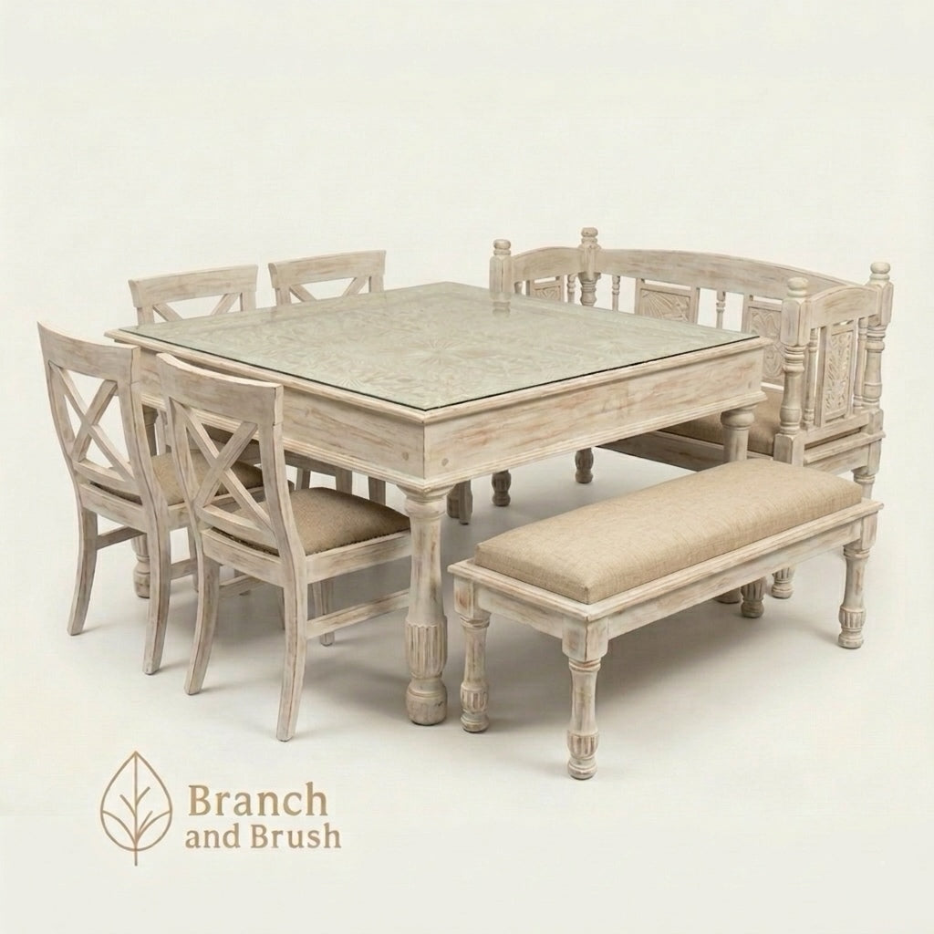 The Hearthstone Banquette Dining Set - Made to Order ( 6-8 Weeks Lead Time)