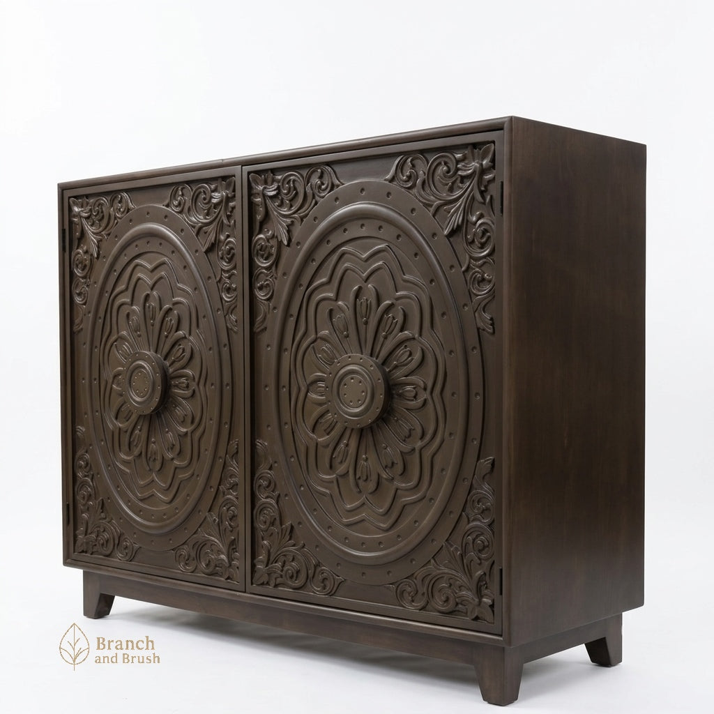 The Heritage Carved Medallion Cabinet - (Ready to Purchase)