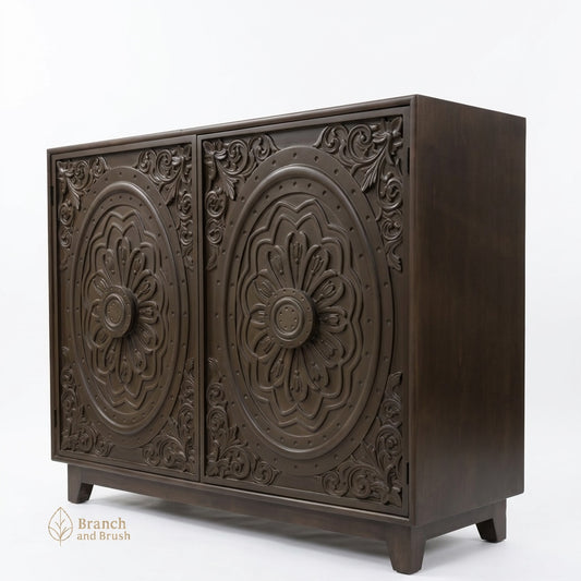 The Heritage Carved Medallion Cabinet - (Ready to Purchase)