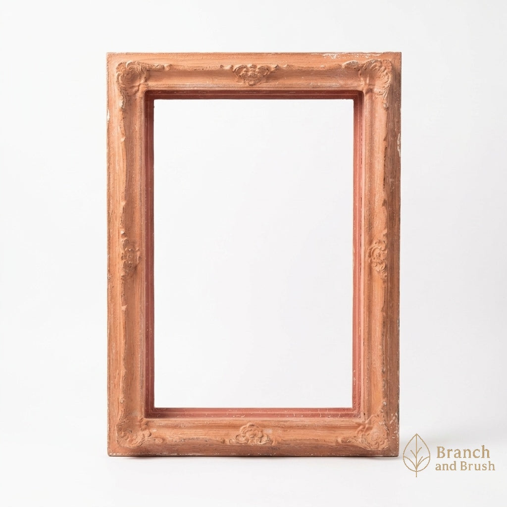 The Terracotta Vintage Relief Mirror - ( Ready to Purchase)