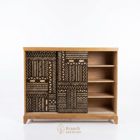 The Atlas Geometric Sliding Cabinet - ( Ready to Purchase)
