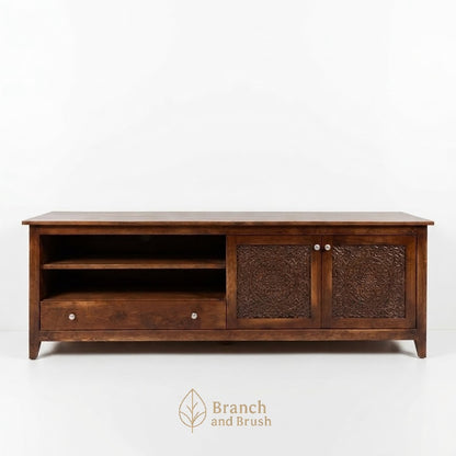 The Medina Carved Media Console - (Ready to Purchase)