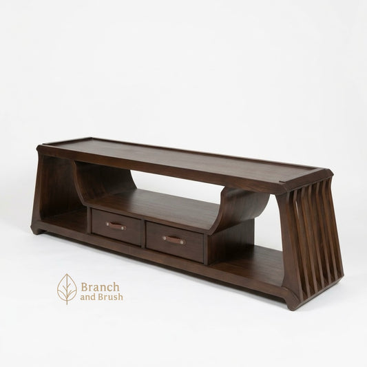 The Sculptural Slatted Media Console - (Ready to purchase)