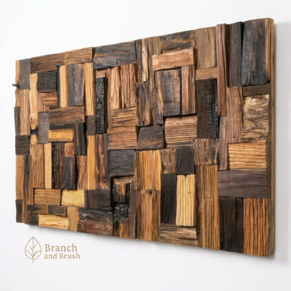 The Timber Mosaic 3D Wall Panel - (Ready to Purchase)