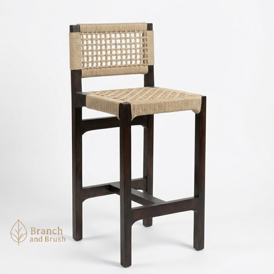 The Tulum Woven Rope Bar Stool - (Ready to Purchase)