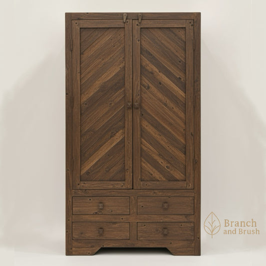 Chevron Heritage Cabinet- Made to Order (5-7 weeks Lead time)