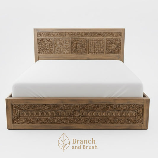 Heirloom Carved Bed - Made to Order (5-8 weeks Lead time)