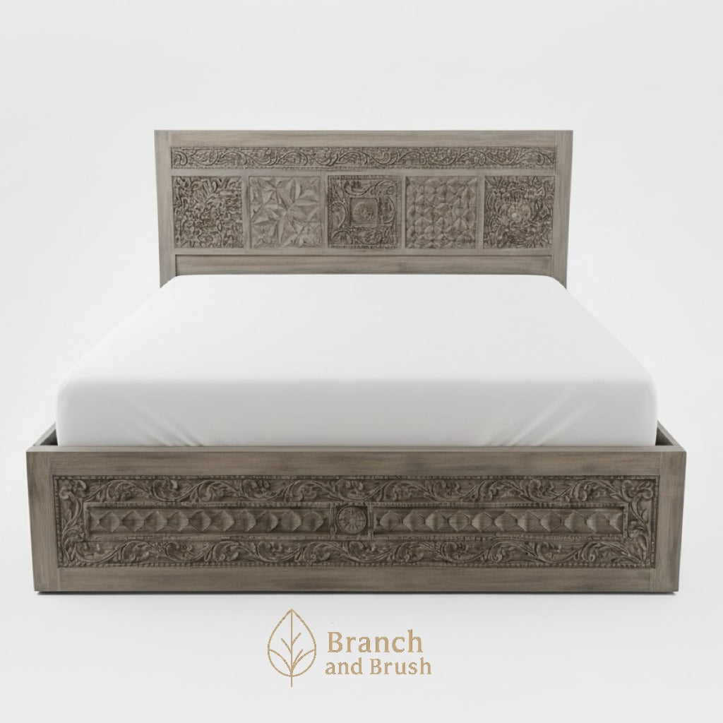 Heirloom Carved Bed - Made to Order (5-8 weeks Lead time)